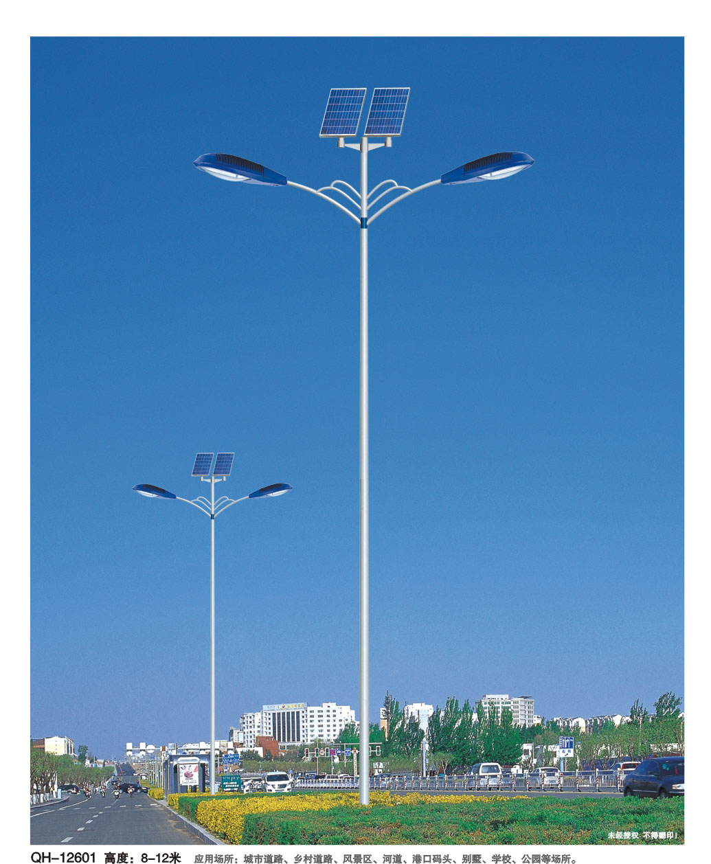 太陽(yáng)能路燈雙頭30W